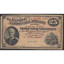 Гаити 25 центимов 1875 г. (HAITI 25 centimes 1875) P 68: VF