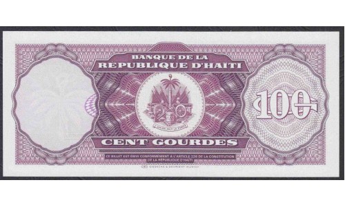 Гаити 100 гурдов  1991 г. (HAITI 100 Gourdes 1991) P 258: UNC