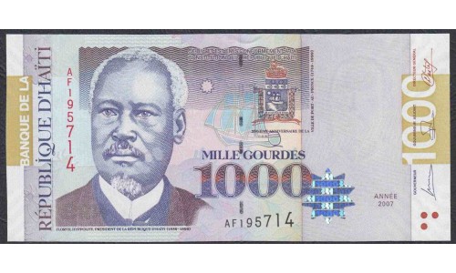 Гаити 1000 гурдов 2007 г. (HAITI 1000 Gourdes 2007) P278с: UNC