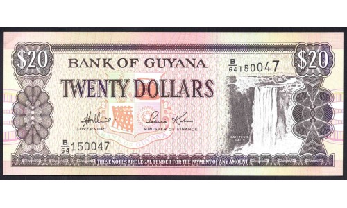 Гайана 20 долларов (1996-2018) (GUYANA 20 dollars (1996-2018)) P 30d : UNC