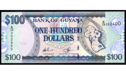 Гайана 100 долларов (2012) (GUYANA 100 dollars (2012)) P 36b(2) : UNC