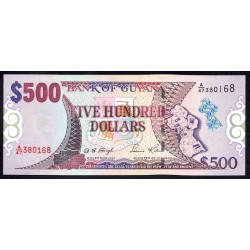 Гайана 500 долларов ND (2000 г.) (GUYANA 500 dollars ND (2000 g.) P34а:Unc