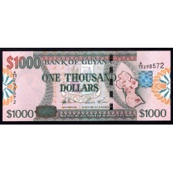 Гайана 1000 долларов ND (2000-2005 г.) (GUYANA 1000 dollars ND (2000-2005 g.) P35:Unc
