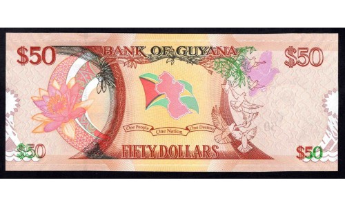 Гайана 50 долларов 2016 (GUYANA 50 dollars 2016) P 41 : UNC