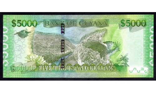 Гайана 5000 долларов (2011-2018) (GUYANA 5000 dollars (2011-2018)) P 40a : UNC