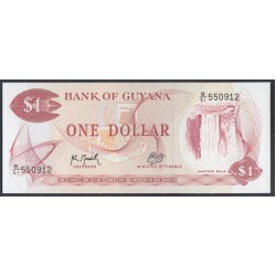 Гайана 1 доллар (1966-92) (GUYANA 1 dollar (1966-1992)) P 21g(2): UNC