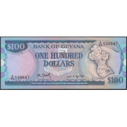 Гайана 100 долларов (1989) (GUYANA 100 dollars (1989)) P 28(2) : UNC