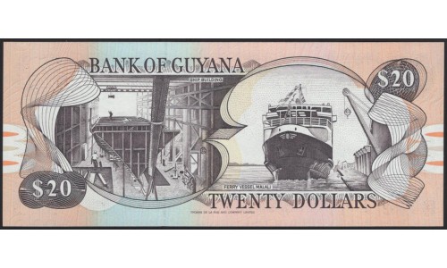 Гайана 20 долларов (1996-2018) (GUYANA 20 dollars (1996-2018)) P 30a : UNC