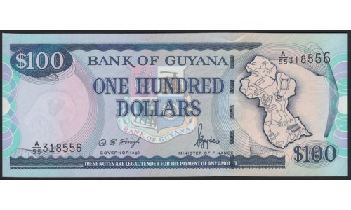 Гайана 100 долларов (1999-2005) (GUYANA 100 dollars (1999-2005)) P 31(2) : UNC