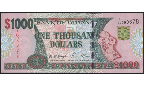 Гайана 1000 долларов (2000-2005) (GUYANA 1000 dollars (2000-2005)) P 35(2) : UNC