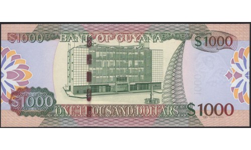 Гайана 1000 долларов (2011-2019) (GUYANA 1000 dollars (2011-2019)) P 38b : UNC