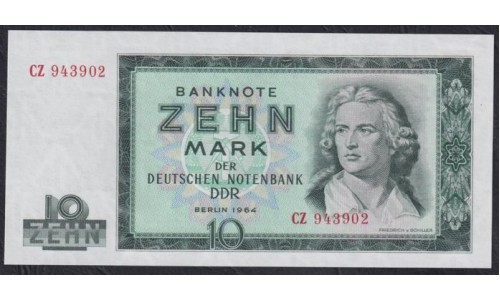 Германия, ГДР  10 марок 1964 год, серия замещения (Germany DDR 10 mark 1964 year, replacement) P 23: UNC