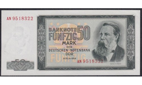 Германия, ГДР  50 марок 1964 года (Germany DDR 50 mark 1964) P 25: UNC