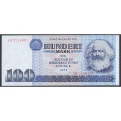 Германия, ГДР  100 марок 1975 год, ZB Серия Замещения (Germany DDR 100 mark 1975, Replyciment) P 31r: UNC