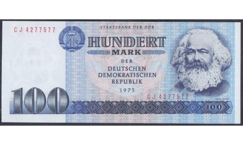 Германия, ГДР  100 марок 1975 год, (Germany DDR 100 mark 1975) P 31b: UNC