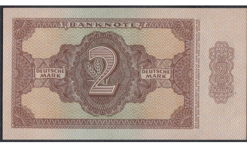 Германия, ГДР 2 марки 1948 год  (Germany DDR 2 Deutsche mark 1948) P 10b: UNC