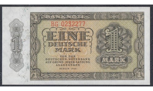 Германия, ГДР 1 марка 1948 год (Germany 1 Mark 1948 ) P 9b: UNC