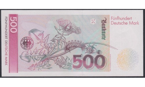  ФРГ 500 марок 1991 год (Germany, GFR 500 Mark 1991 year) P 43a: UNC