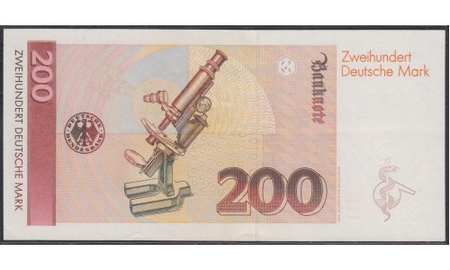 ФРГ 200 марок 1989 год (Germany, GFR 200 Mark 1989 year) P 42: aUNC