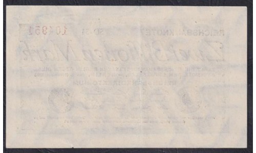 Германия 2 триллиона 1923 год (Germany 2 Billionen rentenmark 1923) P 135: XF