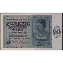 Германия 20 триллионов 1924 год, РАРИТЕТ (Germany 20 Billionen rentenmark 1924) P 138: UNC