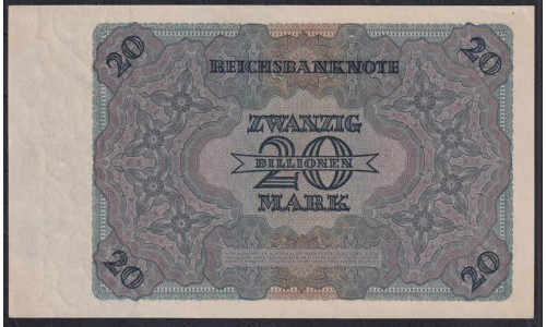 Германия 20 триллионов 1924 год, РАРИТЕТ (Germany 20 Billionen rentenmark 1924) P 138: UNC