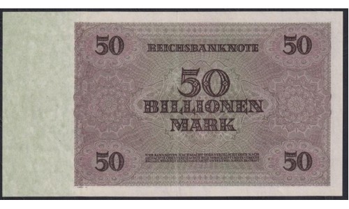 Германия 50 триллионов 1924 год, РАРИТЕТ (Germany 50 Billionen rentenmark 1924) P 139: XF