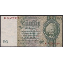 Германия 50 рейхсмарок 1933 год, E.23794850 (Germany 50 Reichsmark 1933) P 182a(2-1): UNC