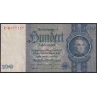Германия 100 рейхсмарок 1935 год, C.6977157 (Germany 100 Reichsmark 1935) P 183b: UNC