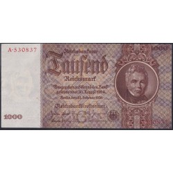 Германия 1000 марок 1936 год, A 530837 (Germany 1000 Reichsmark 1936 year) P 184: UNC