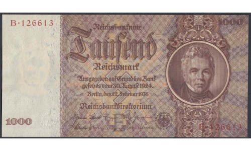 Германия 1000 марок 1936 год (Germany 1000 Reichsmark 1936 year) P 184: UNC