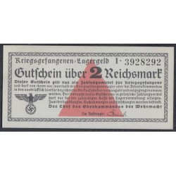 Германия, лагерные деньги 2 Рейхcмарки 1939/45 год ( 2 Reichsmark Lagergeld 1939/45 year, RAR) Ro 519: UNC