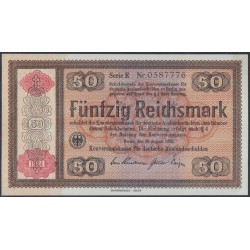 Германия 50 рейхсмарок 1934 год, литера Е без перфорации (Germany 50 reichsmark 1934 year) P 211: UNC