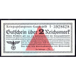 Германия, лагерные деньги 2 Рейхcмарки 1939/45 год ( 2 Reichsmark Lagergeld 1939/45 year, RAR) Ro 519: UNC