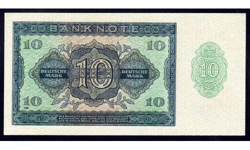 Германия 10 марок 1948 год  (Germany DDR 10 Deutsche mark 1948 year) P 12b: UNC