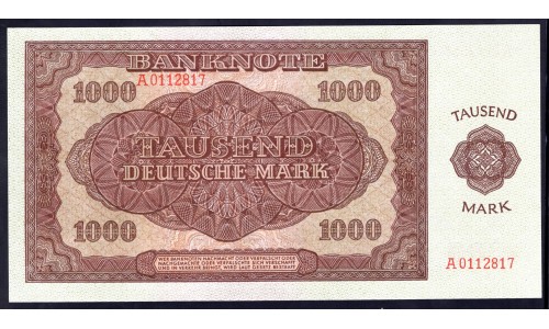 Германия 1000 марок 1948 год  (Germany DDR 1000 Deutsche mark 1948 year) P 16: UNC