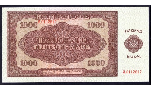 Германия, ГДР 1000 марок 1948 год  (Germany DDR 1000 Deutsche mark 1948 year) P 16: UNC