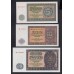 Германия, ГДР полный набор от 5 до 100 марок 1955 год (Germany DDR complete set  5-100 mark 1955 year) P 17-21: UNC