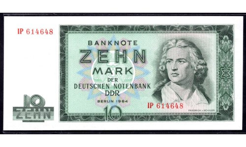 Германия, ГДР  10 марок 1964 год (Germany DDR 10 mark 1964 year) P 23: UNC