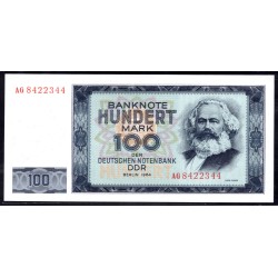Германия, ГДР  100 марок 1964 год (Germany DDR 100 mark 1964 year) P 26a: UNC