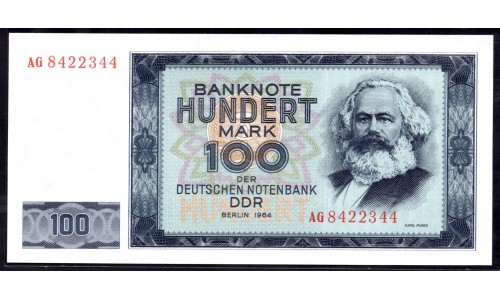 Германия, ГДР  100 марок 1964 год (Germany DDR 100 mark 1964 year) P 26a: UNC