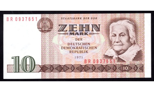 Германия, ГДР  10 марок 1975 год (Germany DDR 10 mark 1975 year) P 28b: UNC