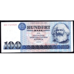 Германия, ГДР  100 марок 1975 год (Germany DDR 100 mark 1975 year) P 31a: UNC