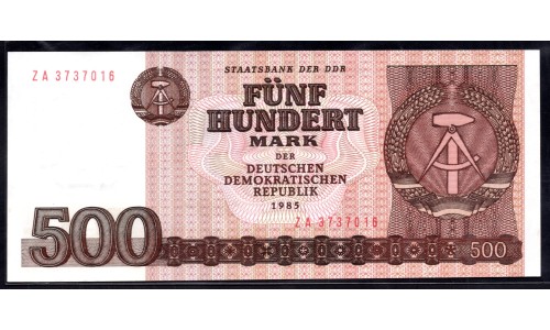 Германия, ГДР  500 марок 1975 год, серия замещения (Germany DDR 500 mark 1975 year, replacement note) P 33: UNC