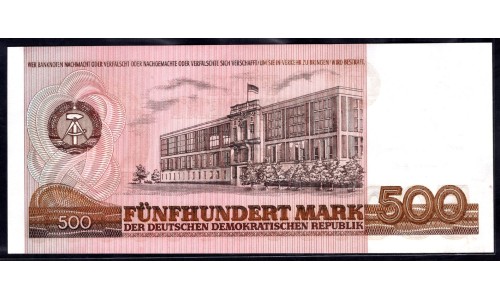 Германия, ГДР  500 марок 1975 год, серия замещения (Germany DDR 500 mark 1975 year, replacement note) P 33: UNC