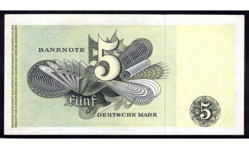 ФРГ 5 марок 1948 год (GFR 5 deutsche mark 1948 year) P 13i: UNC