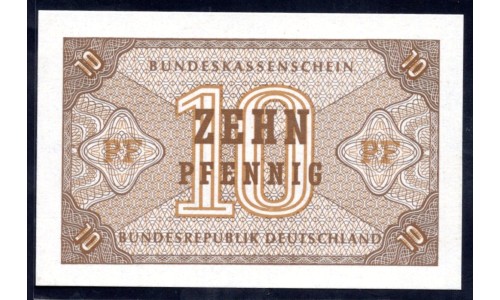 ФРГ 10 пфеннингов 1967 год (GFR 10 pfennig 1967 year) P 26: UNC
