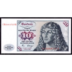  ФРГ 10 марок 1980 год (Germany, GFR 10 Mark 1980 year) P 31d: UNC