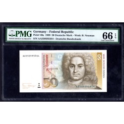  ФРГ 50 марок 1989 год (Germany, GFR 50 Mark 1989 year) P 40a: UNC