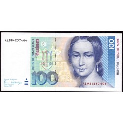  ФРГ 100 марок 1989 год, вариант 2 (Germany, GFR 100 Mark 1989 year) P 41a: UNC